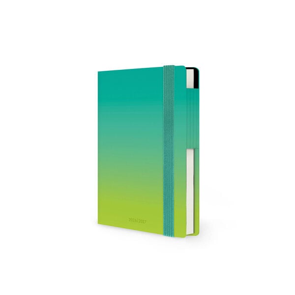Agenda Semanal 2026/2027 16 Meses - Shades of Green - Small Con Libreta