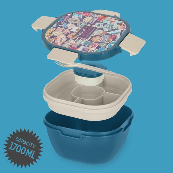 1700 ml Lunch Box - Travel Stickers - Lunch Box