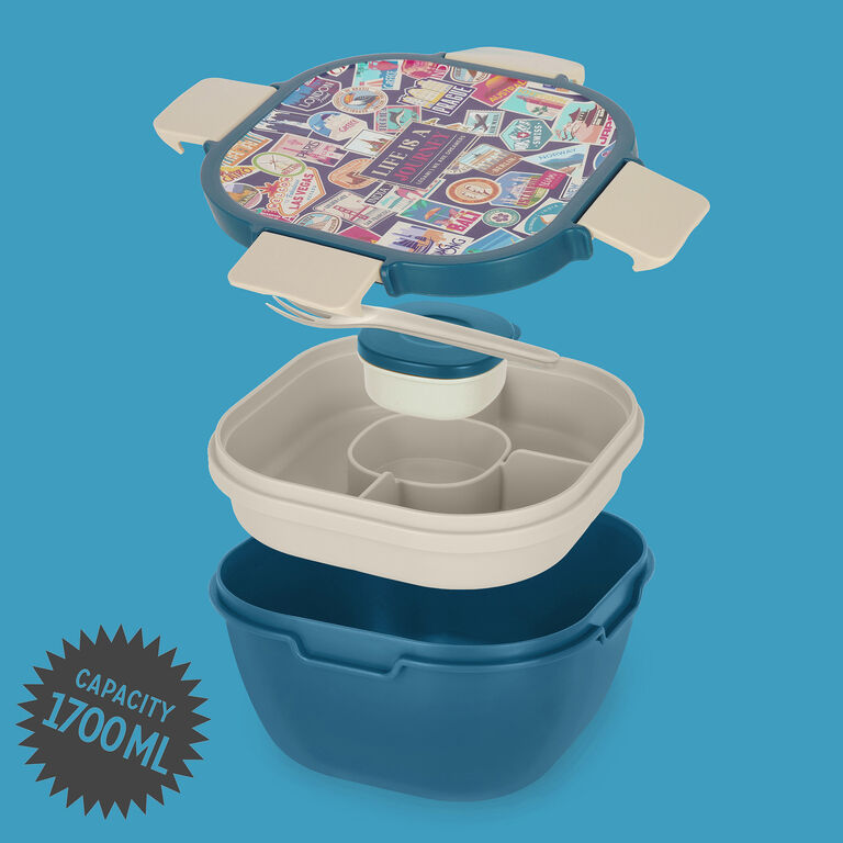 1700 ml Lunch Box - Travel Stickers - Lunch Box 1700 ml Lunch Box - Travel Stickers - Lunch Box