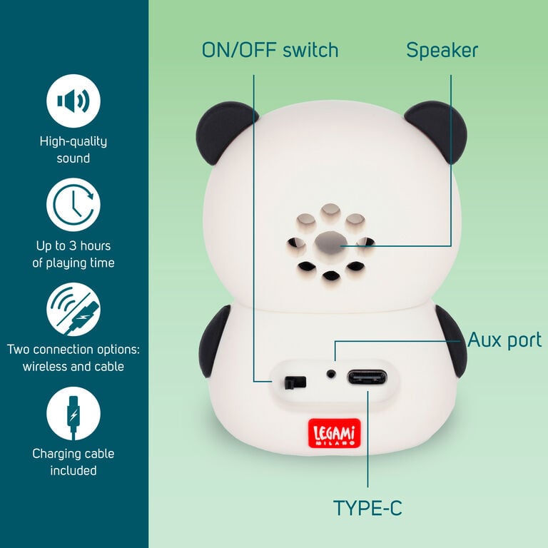 Wireless Speaker with Stand - Panda - The Sound of Cuteness