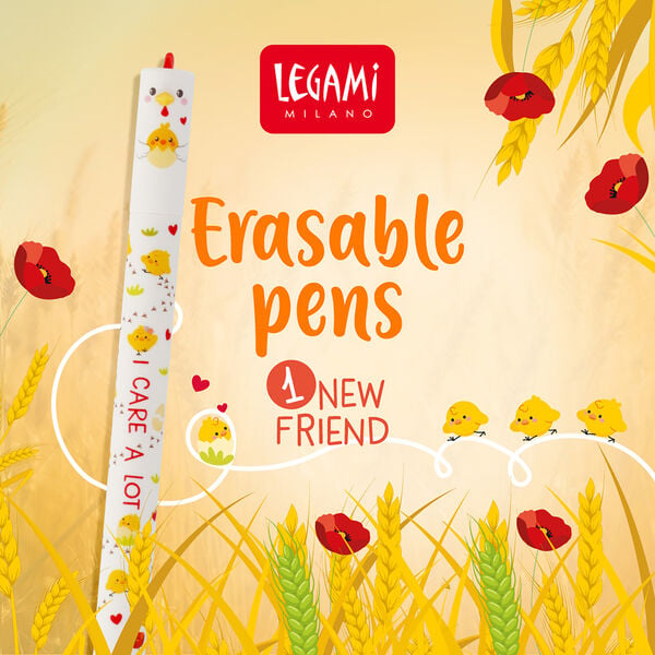 Penna Gel Cancellabile Hen "I Care a Lot" - Erasable Pen Penna Gel Cancellabile Hen "I Care a Lot" - Erasable Pen