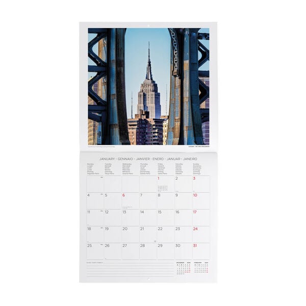 Calendario da Parete 2027 - 30 x 29 cm - New York