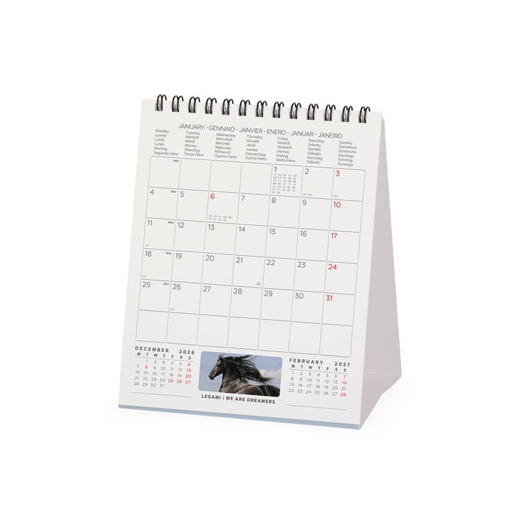 Calendario da Tavolo 2027 - 12 x 14,5 cm - Wild Horses Calendario da Tavolo 2027 - 12 x 14,5 cm - Wild Horses