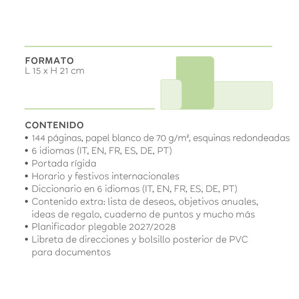 Agenda 12 Mesi Settimanale Spiralata - Large - 2027
