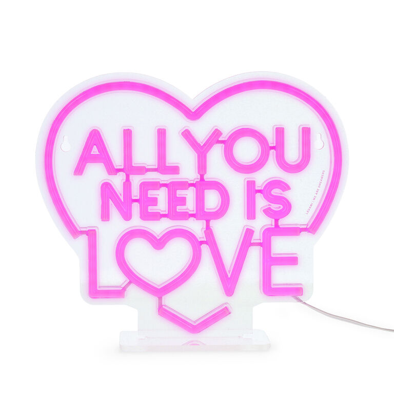 LED-Lampe mit Neoneffekt - All You Need is Love - Itâs a Sign LED-Lampe mit Neoneffekt - All You Need is Love - Itâs a Sign