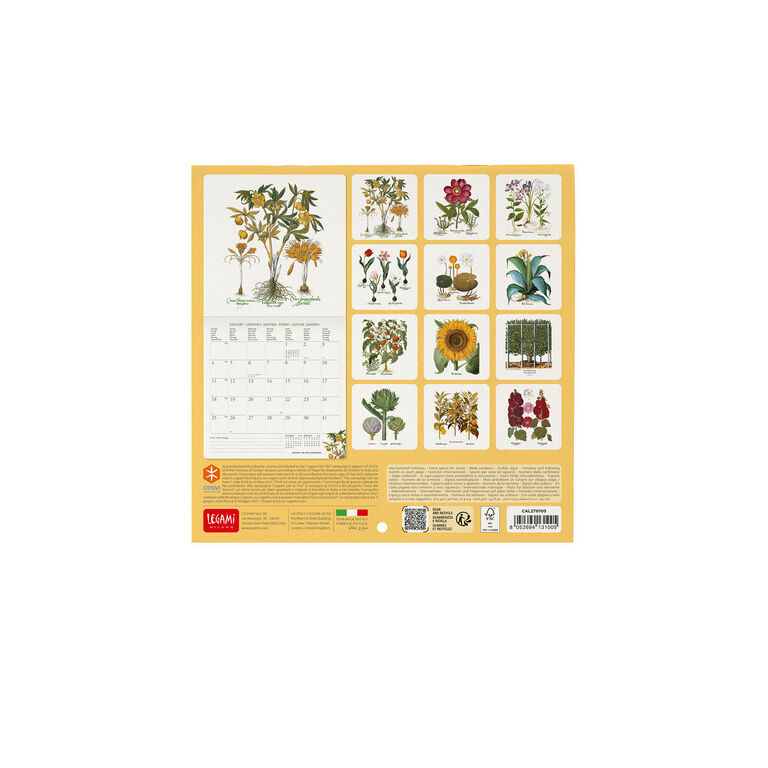 Calendario da Parete 2027 - 18 x 18 cm - Herbarium Calendario da Parete 2027 - 18 x 18 cm - Herbarium