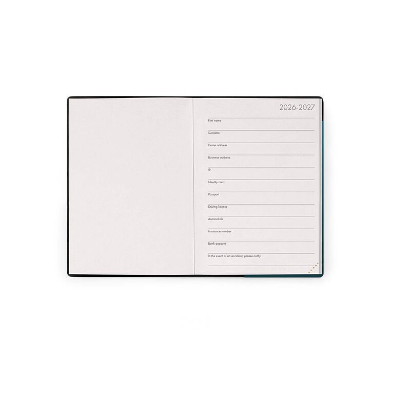 Wochenplaner 2026/2027 für 16 Monate - Deep Teal - Small Mit Notizbuch
