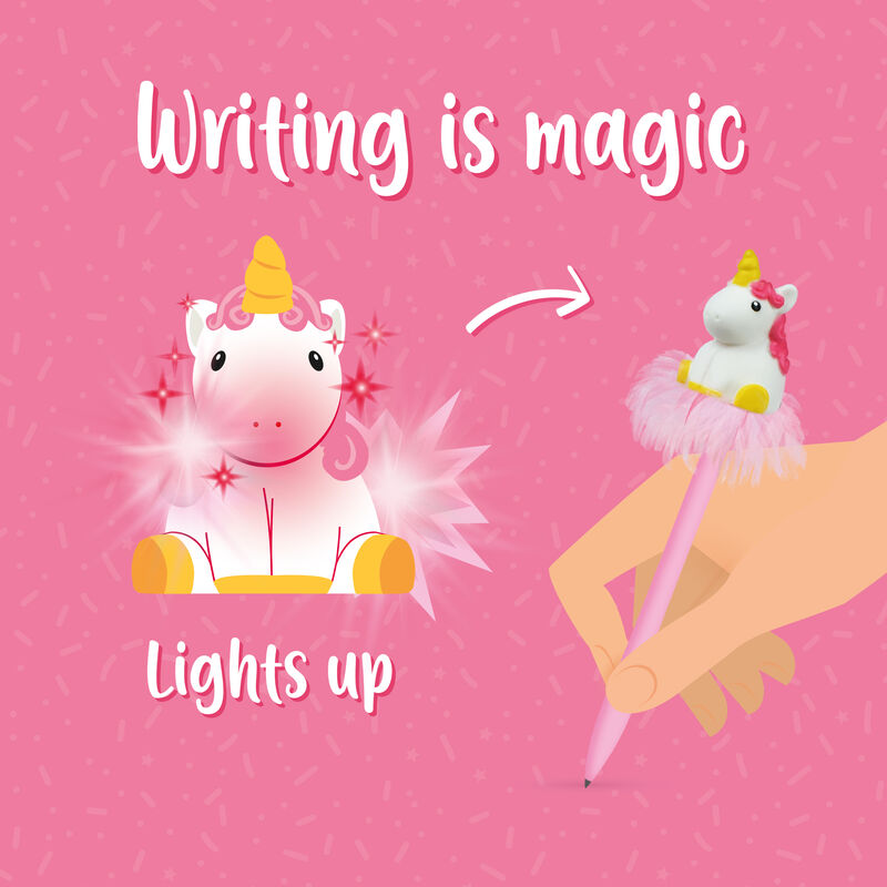 Ballpoint Pen With Light - Writing is Magic UNICORN