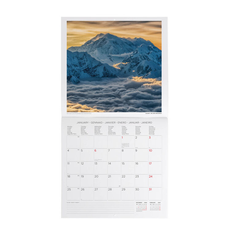 Calendario da Parete 2027 - 30 x 29 cm - Mountains Calendario da Parete 2027 - 30 x 29 cm - Mountains