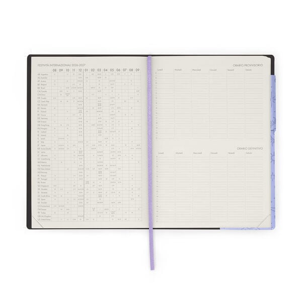 Agenda del Docente 2026/2027 Settimanale 13 Mesi - Cosmic Lilac