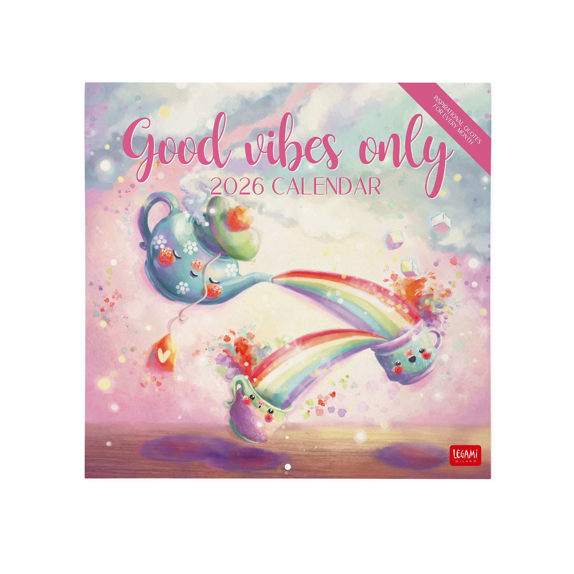 Calendrier Mural 2026 Wild Horses - Format 30x29 Cm, 12 Mois, 6 Langues, Signes Du Zodiaque, Espace Notes, Papier FSC - 2