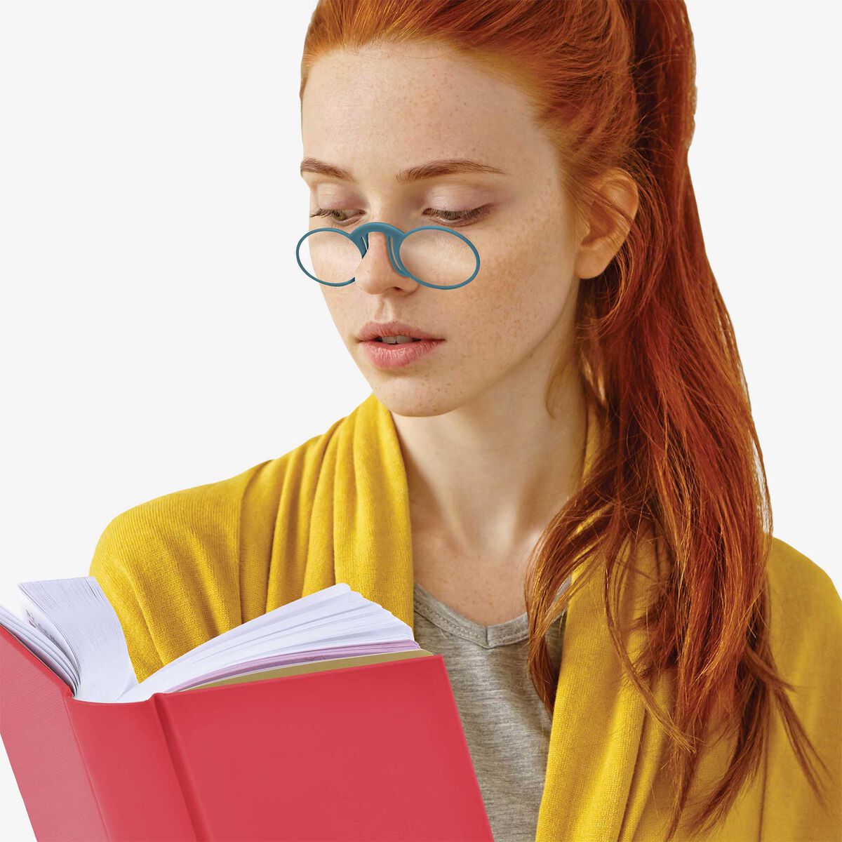 Occhiali da Lettura Pince-Nez - Diottrie +2, , zoom