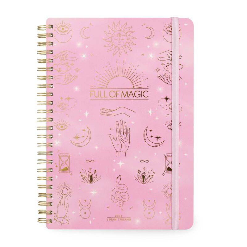 12-Month Weekly Diary - Large - Spiral Bound - 2024 MAGIC