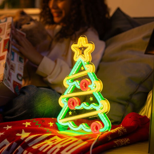 Insegna Luminosa Neon LED di Natale Xmas Tree - It's a Sign