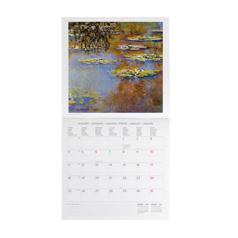 Calendario da Parete 2027 - 30 x 29 cm - Monet Calendario da Parete 2027 - 30 x 29 cm - Monet