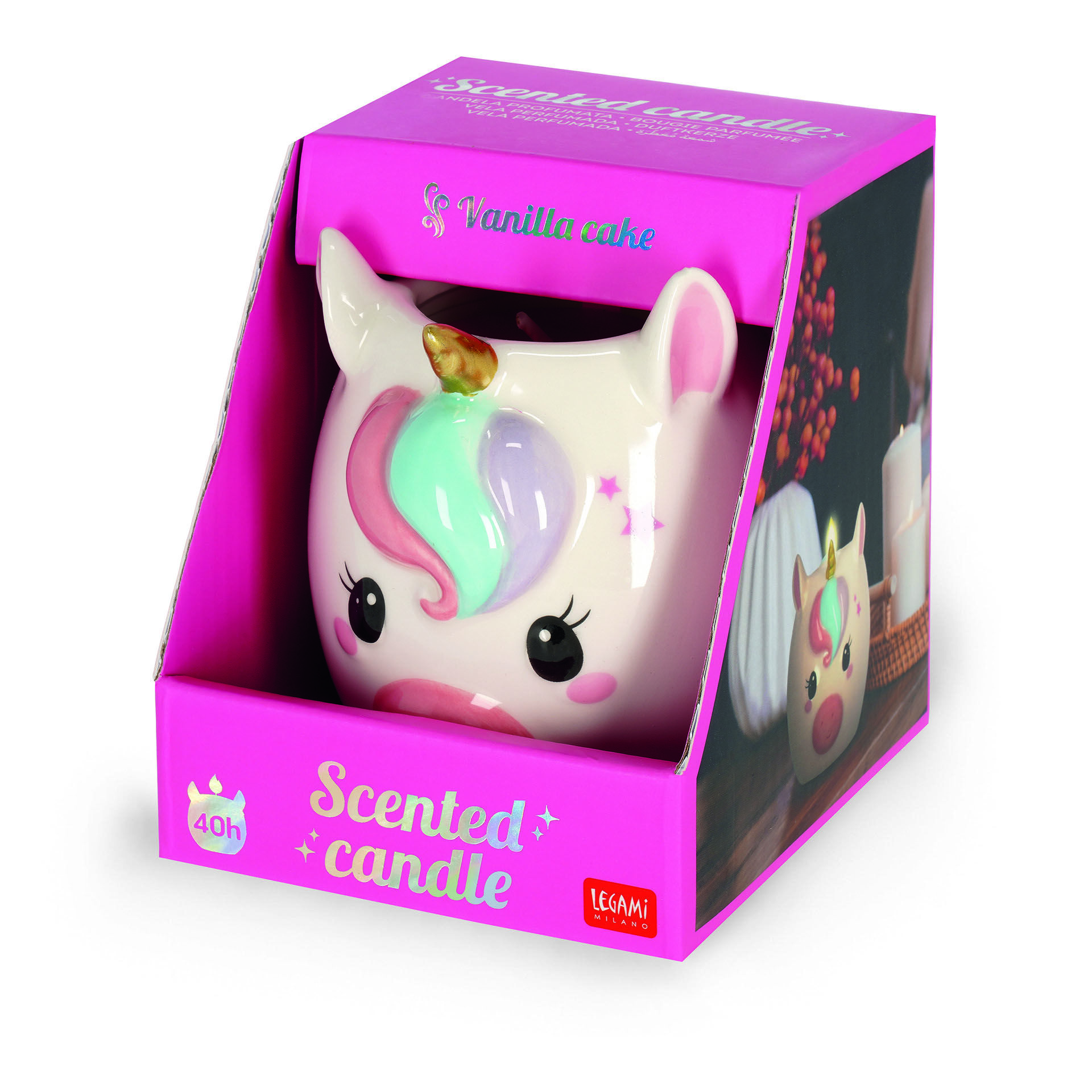 Candle Factory Duftkerze Unicorn – Bubble Gum Duft, 60h Brenndauer, Handmade In Germany