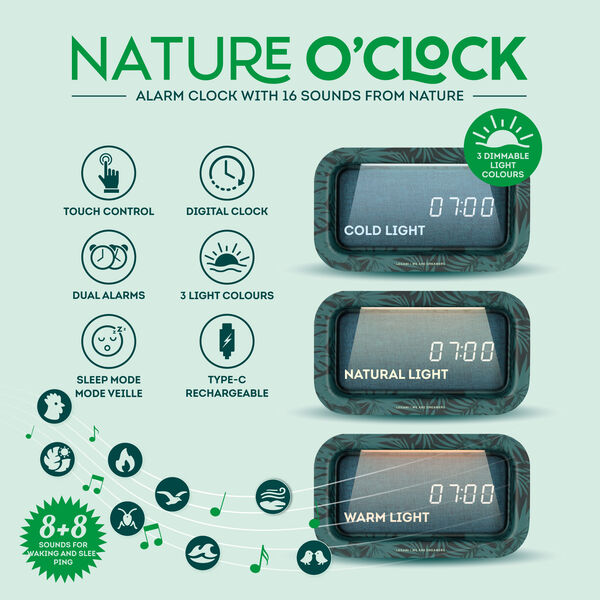 Sounds-of-nature alarm clock