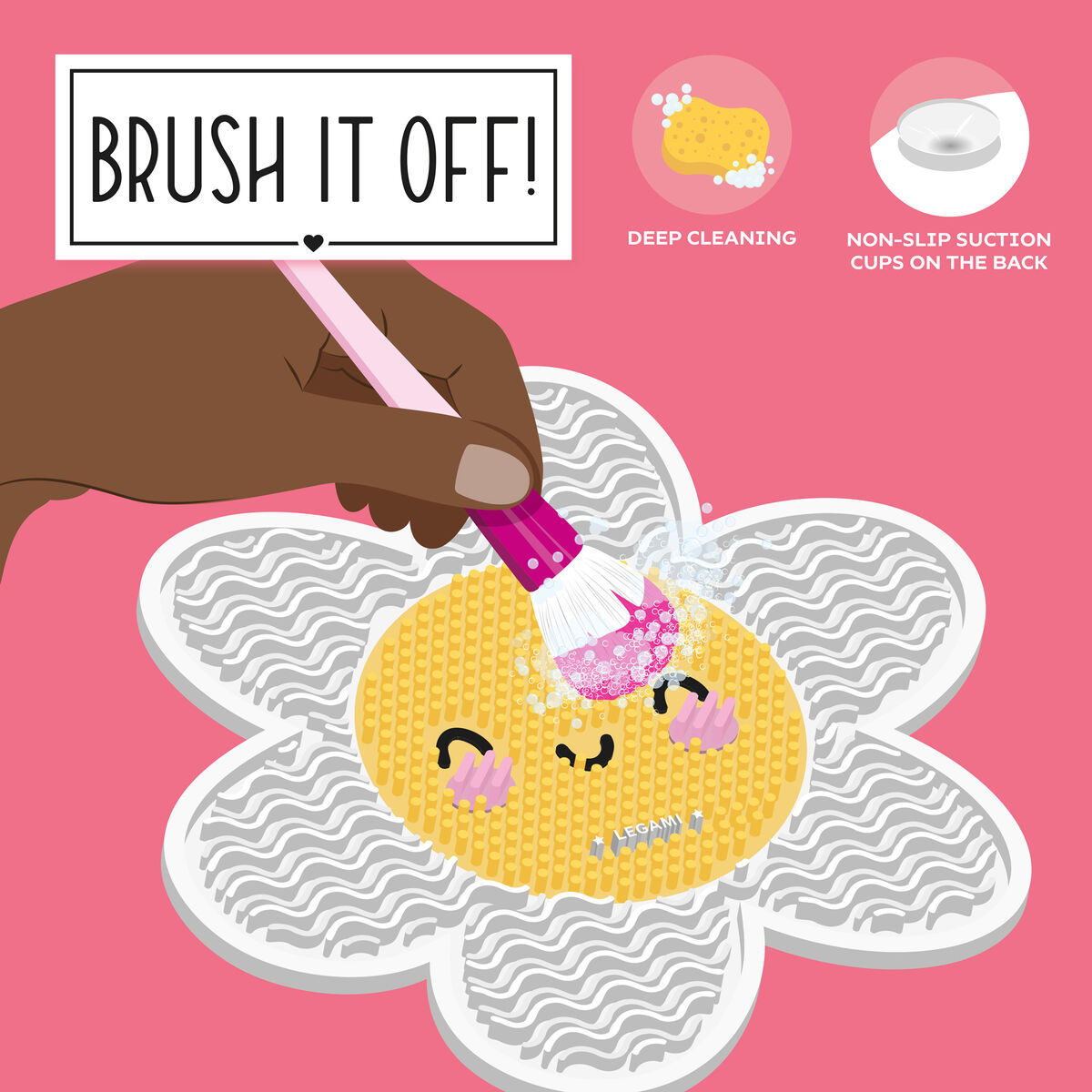 Reinigungspad für Make-up-Pinsel - Brush it Off!, , zoo