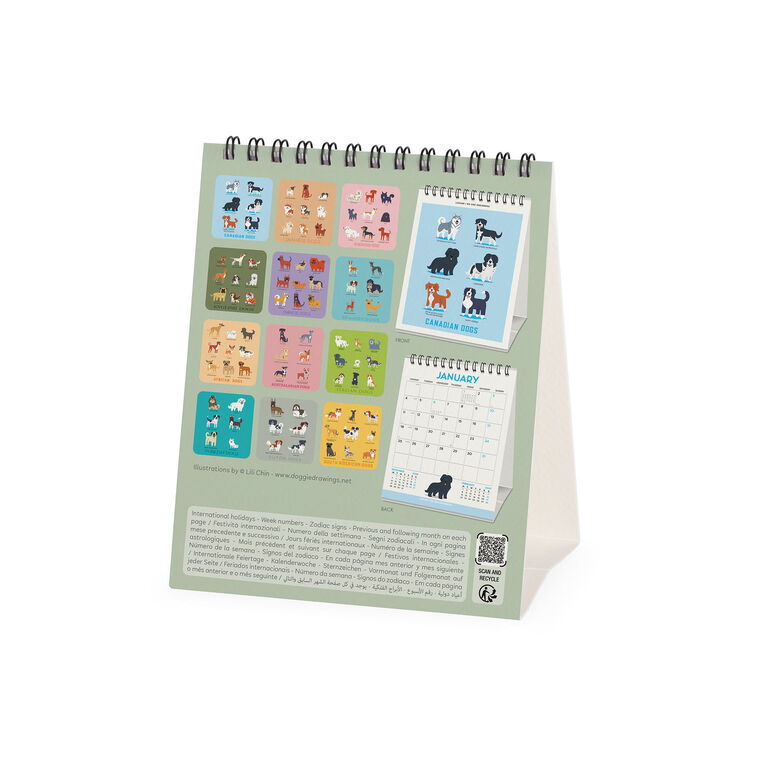 Calendario da Tavolo 2027 - 12 x 14,5 cm - Dogs of the World Calendario da Tavolo 2027 - 12 x 14,5 cm - Dogs of the World