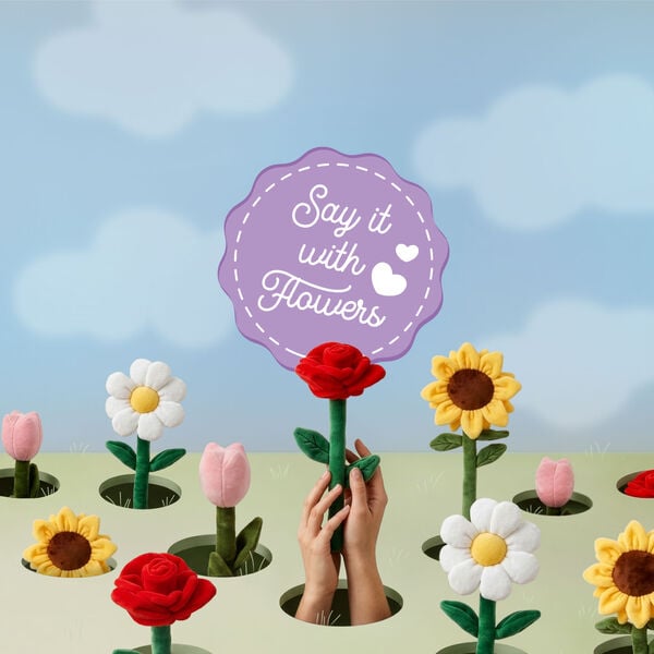 Rose Plush Bouquet - Say it with Flowers