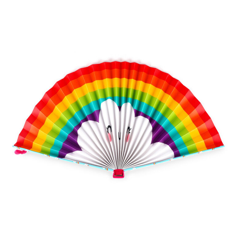 Confezione Da 12 Ventagli Pieghevoli Colorati Arcobaleno In Nylon - Ventagli A Mano Per Feste, Matrimoni, Balli E Rinfreschi Estivi