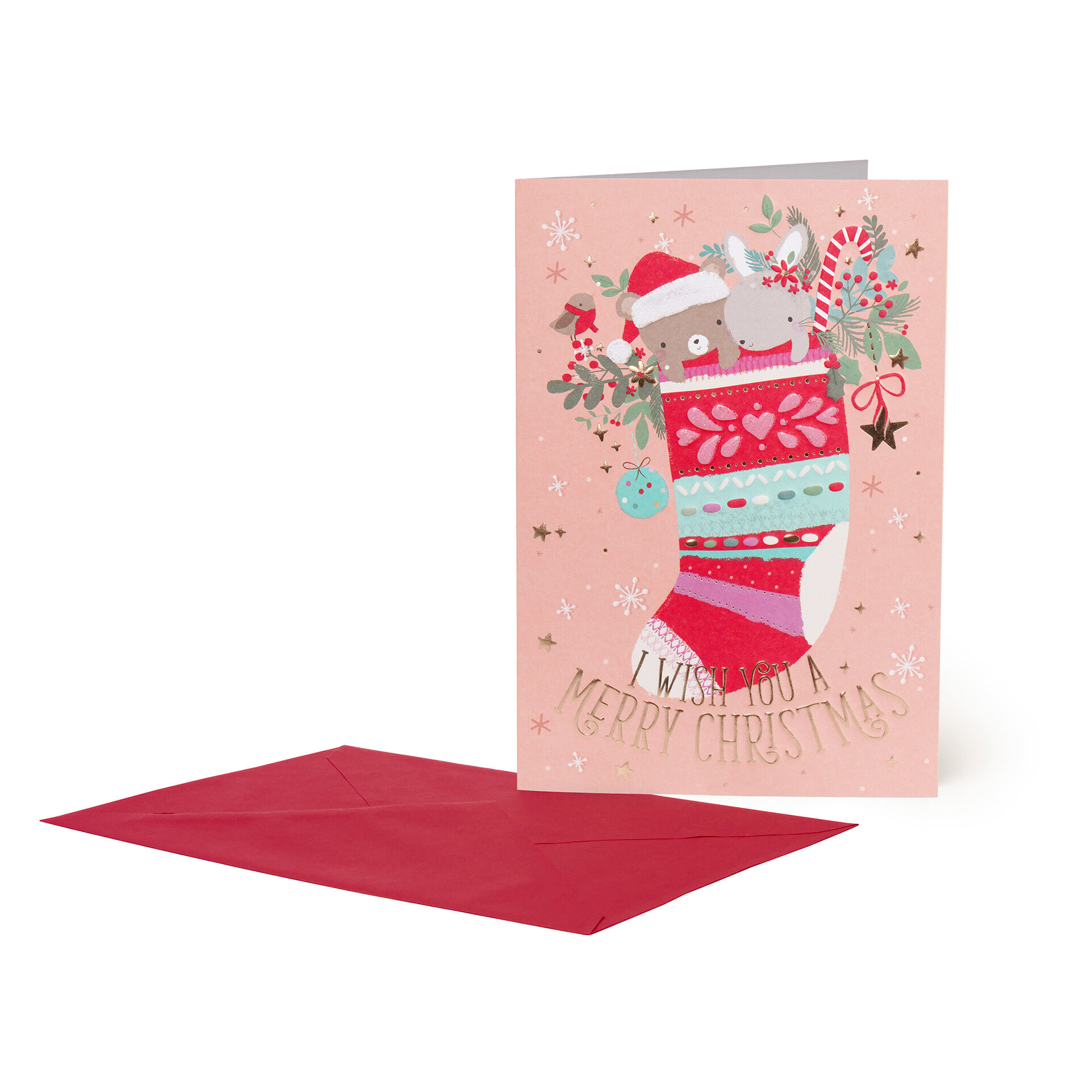 NobleWorks Lustige Weihnachtsgrußkarte "Merry Christmas Ho Ho Uh Oh" - 12,7 X 17,8 Cm Mit Umschlag, Witzig & Hochwertig