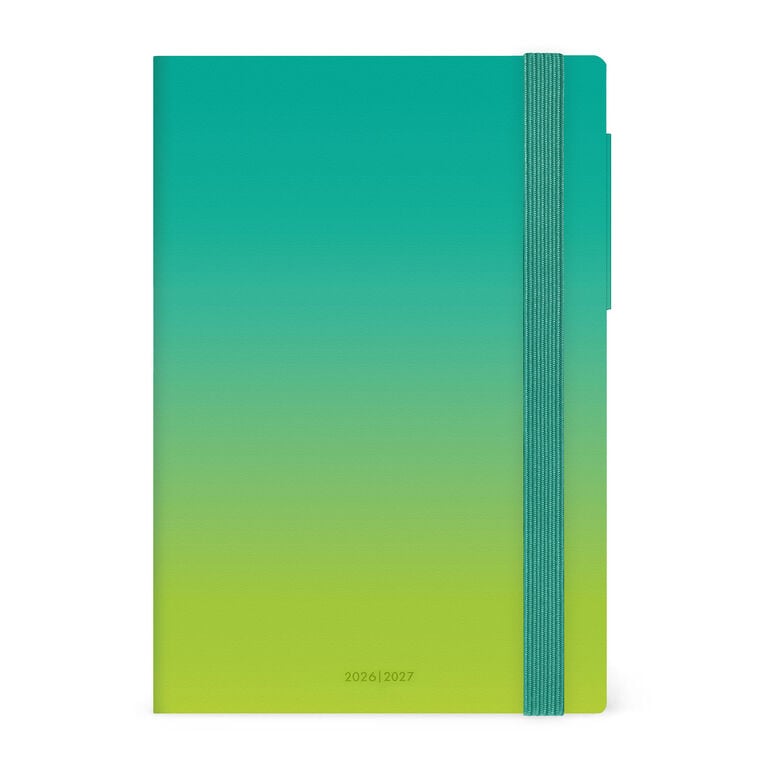 16-Month Medium Daily Diary for 2026/2027 - Shades of Green