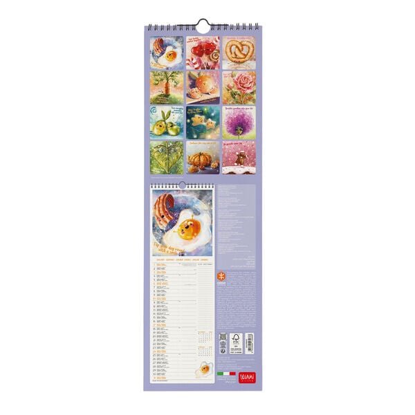 Calendario da Parete 2027 - 16 x 49 cm - Good Vibes Only