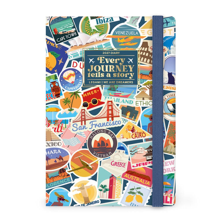 Agenda 12 Mesi Settimanale Fotografica Medium 2027 - Travel Stickers Agenda 12 Mesi Settimanale Fotografica Medium 2027 - Travel Stickers