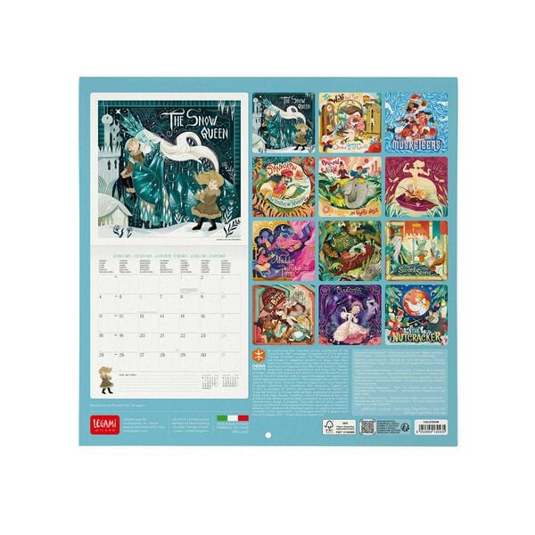 Calendario da Parete 2027 - 30 x 29 cm - Once Upon a Time