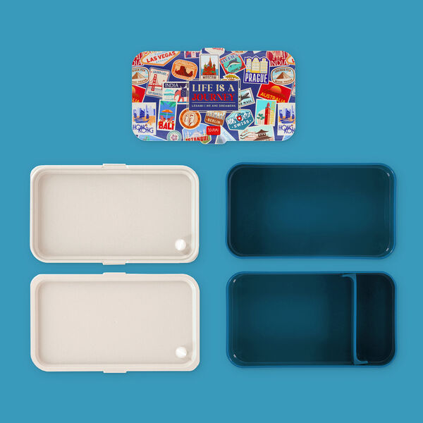 1200 ml Lunch Box - Travel Strickers - Lunch Box