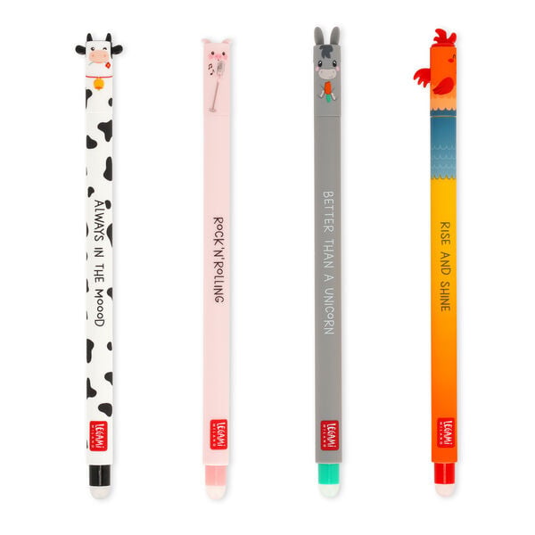 Set di 4 Penne Cancellabili - Erasable Pen - Farm Sweet Farm Set di 4 Penne Cancellabili - Erasable Pen - Farm Sweet Farm
