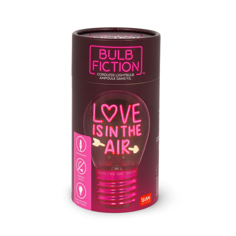 Decorative Lightbulb-Shaped Table Lamp - Love is in the Air - Bulb Fiction