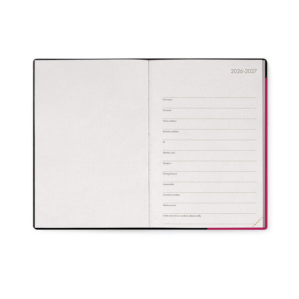 Agenda Diaria 2026/2027 16 Meses - Raspberry Jam - Medium