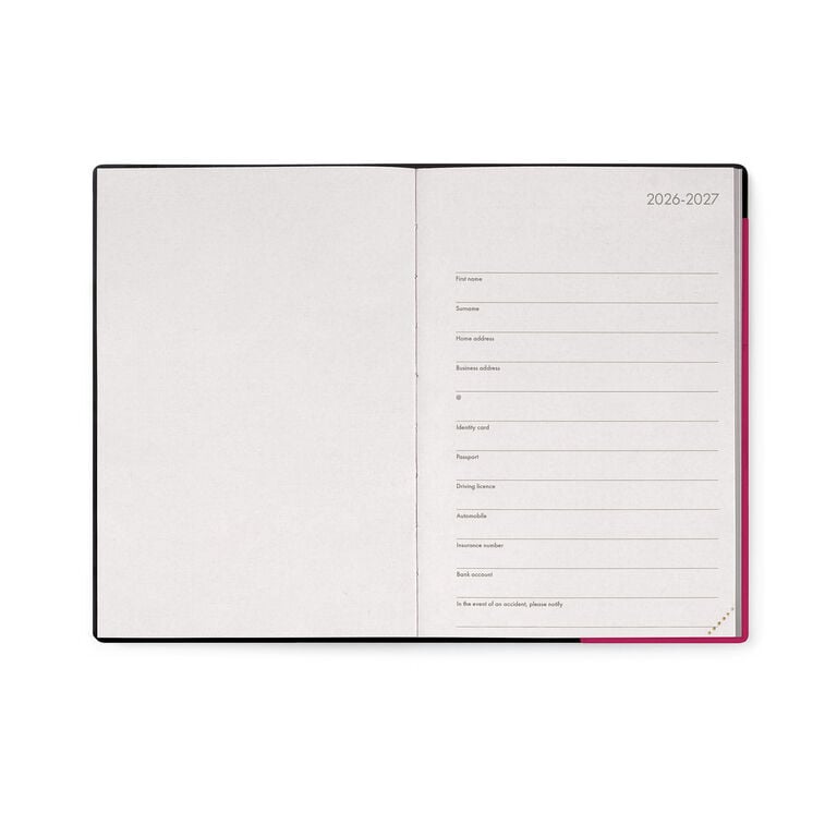 16-Month Medium Daily Diary for 2026/2027 - Raspberry Jam