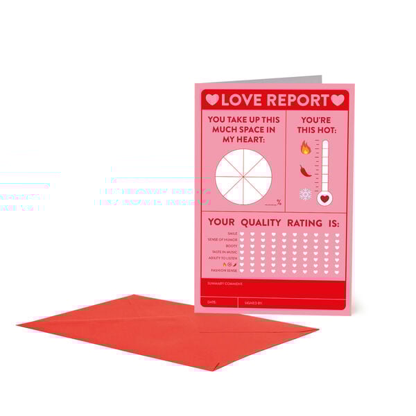 Greeting Card - Large - Love&Friendship - Love Report