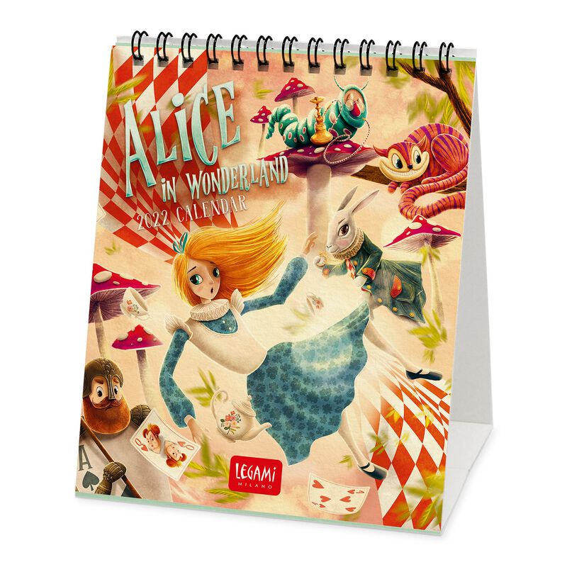 Desk Calendar 2022 - 12 X 14.5 Cm Alice In Wonderland | Legami.com