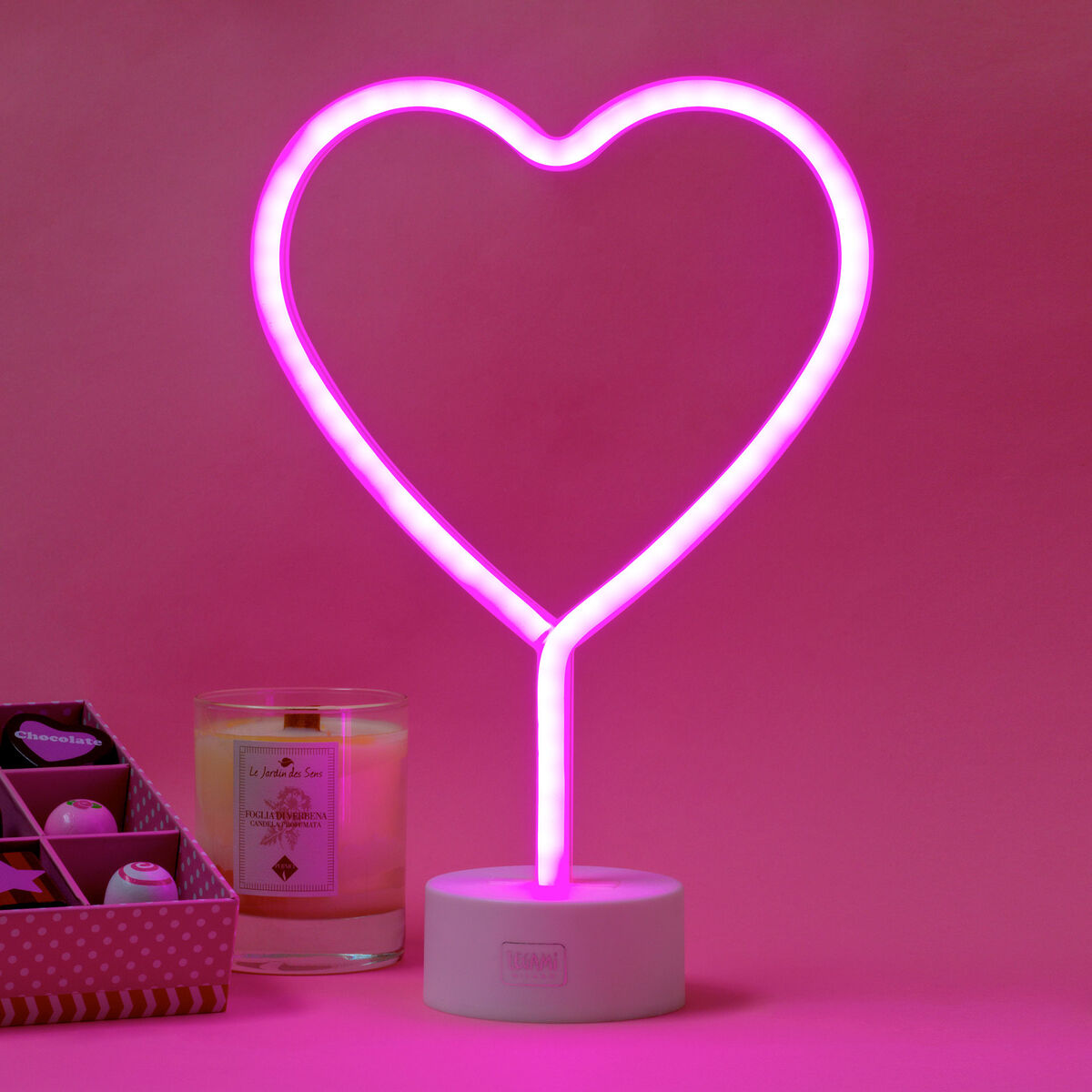 LED-Lampe HEART Neoneffekt mit