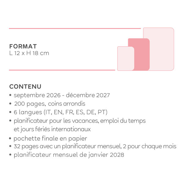 Agenda 2026/2027 Semainier Photographique 16 Mois - Kitty Bubble Tea - Medium