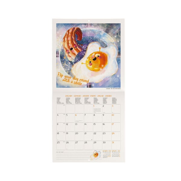 Calendario da Parete 2027 - 18 x 18 cm - Good Vibes Only