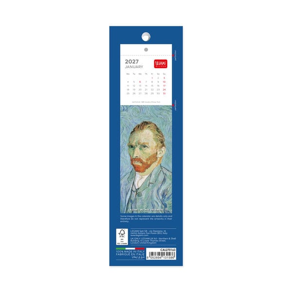 Lesezeichen-Kalender - 5,5 x 18 cm - Vincent Van Gogh