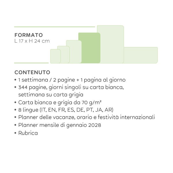 Agenda 12 Mesi Settimanale & Giornaliera Large 2027 - Cosmic Lilac