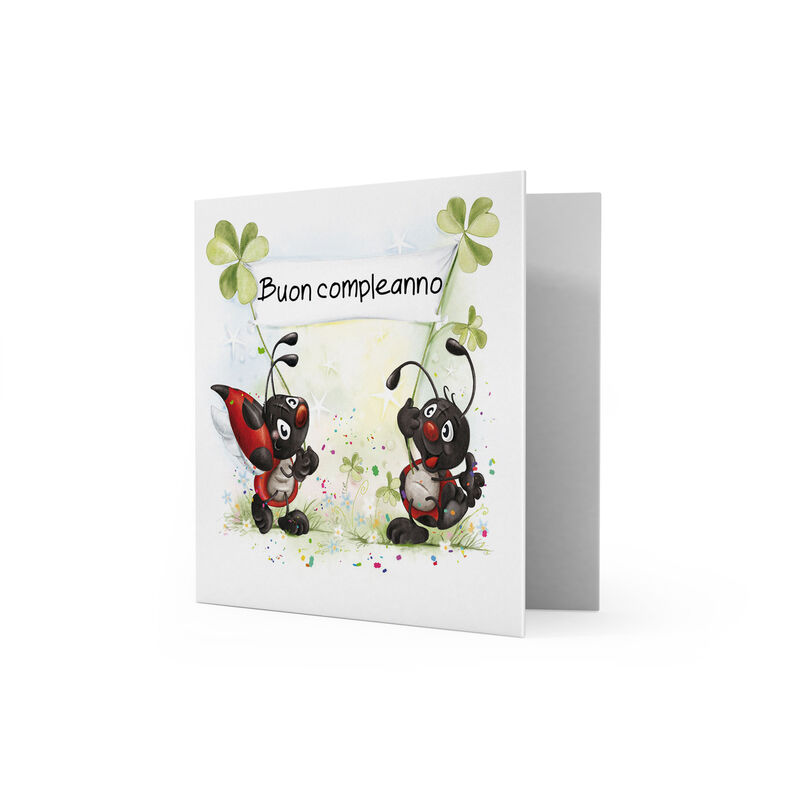 Biglietti Di Natale Legami.Luckybug Greeting Cards Auguri Di Compleanno 12 5x12 5 Compleanno Legami Com
