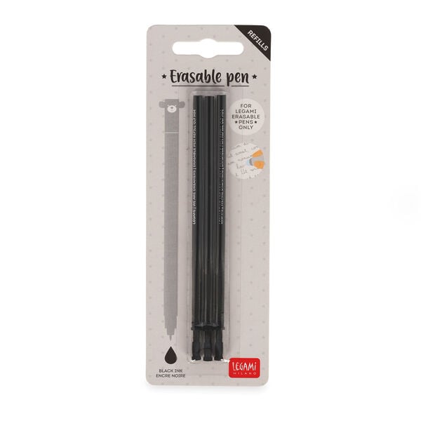 Set of 3 Refills for Erasable Pens - Black Ink - Erasable Pen Set of 3 Refills for Erasable Pens - Black Ink - Erasable Pen