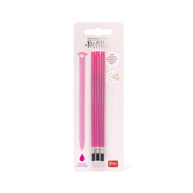 Set mit 3 NachfĂŒllminen fĂŒr löschbare Gelstifte - Rosa Tinte - Erasable Pen Set mit 3 NachfĂŒllminen fĂŒr löschbare Gelstifte - Rosa Tinte - Erasable Pen