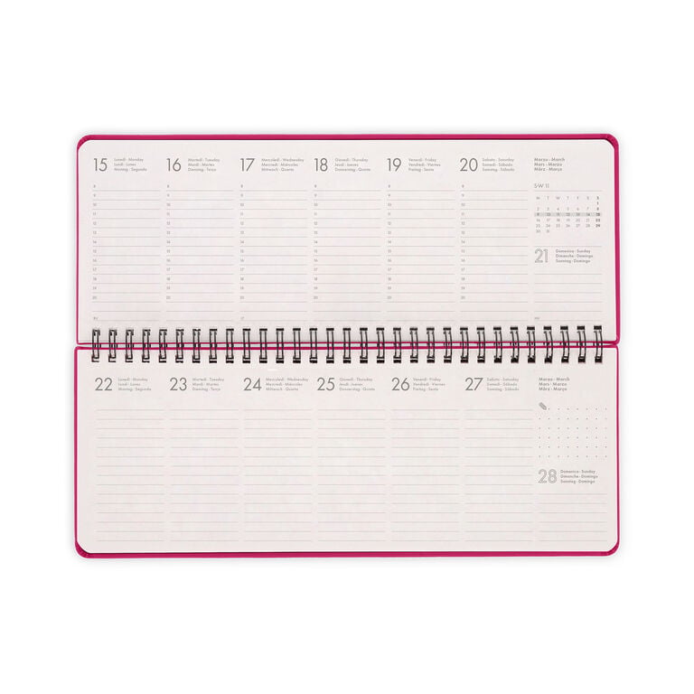 13-Month Desk Planner 2027 - Raspberry Jam