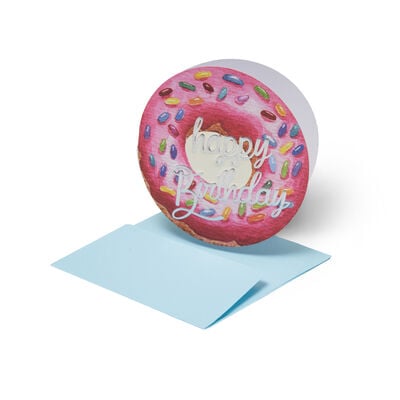 Small Greeting Card - Happy Birthday - Donut