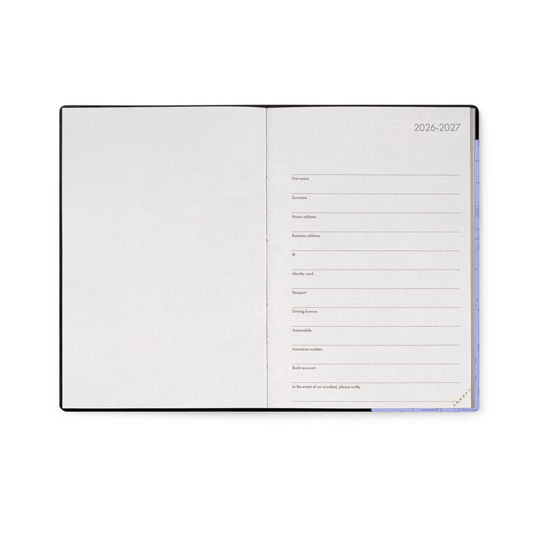 16-Month Medium Weekly Diary for 2026/2027 - Cosmic Lilac
