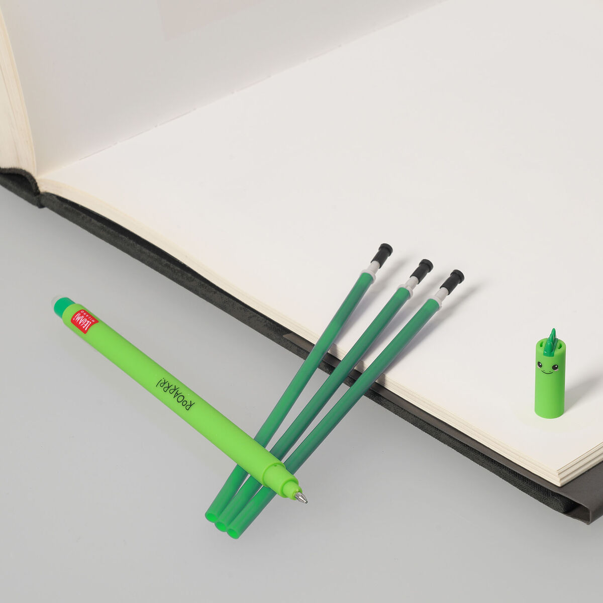 Set Löschbarer Stift Dino mit grüner Ersatzmine, , zoo
