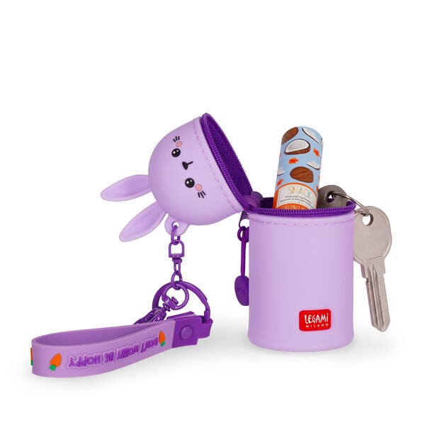 Bunny Coin Purse with Key Ring - Mini Kawaii